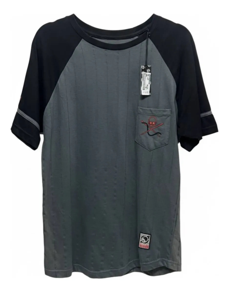 Playera Negro Y Rojo BaseBall ANTIFASHION
