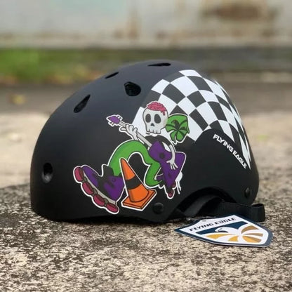 Casco Negro Calavera Flying Eagle
