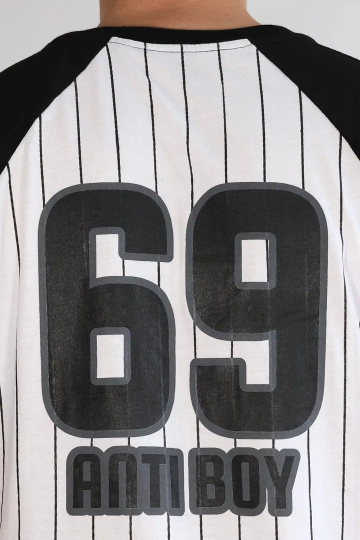 Playera Negro Y Blanco BaseBall ANTIFASHION