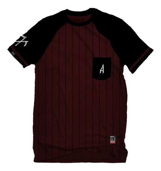 Playera Negro Y Tinto BaseBall ANTIFASHION