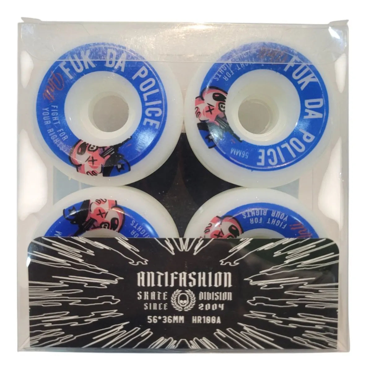 Set Ruedas Fuck The Police Skate Conicas 56mm ANTIFASHION
