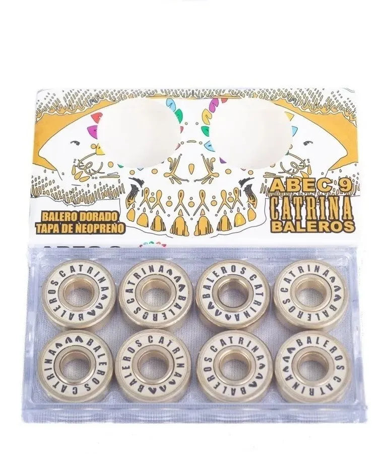 Set Baleros Dorados Abec 9 Skate CATRINA