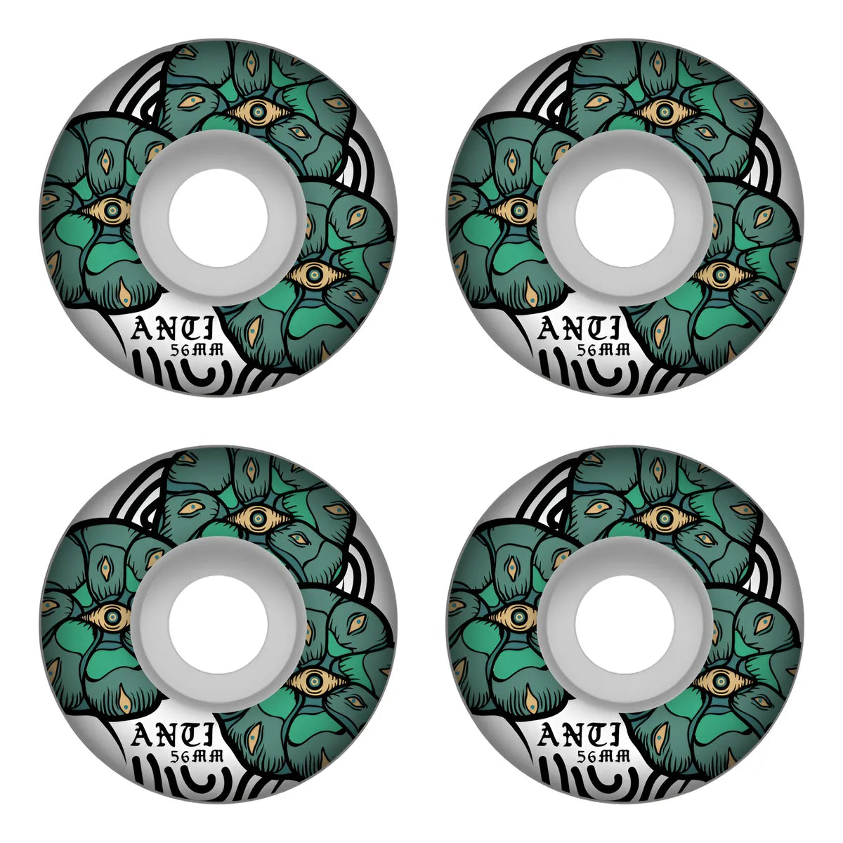 Set Ruedas Peyote Skate Conicas 56mm ANTIFASHION
