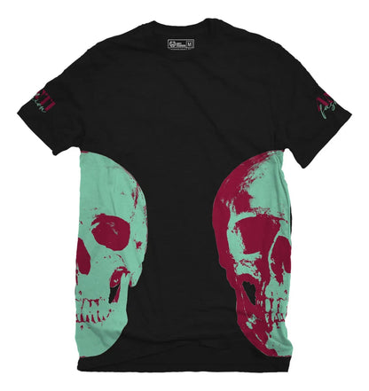Playera Negra Craneo Glitch ANTIFASHION