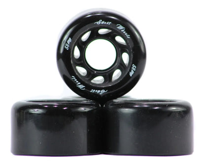 Set Ruedas Negras Para Patines Quads 58mm SWEET WHEELS