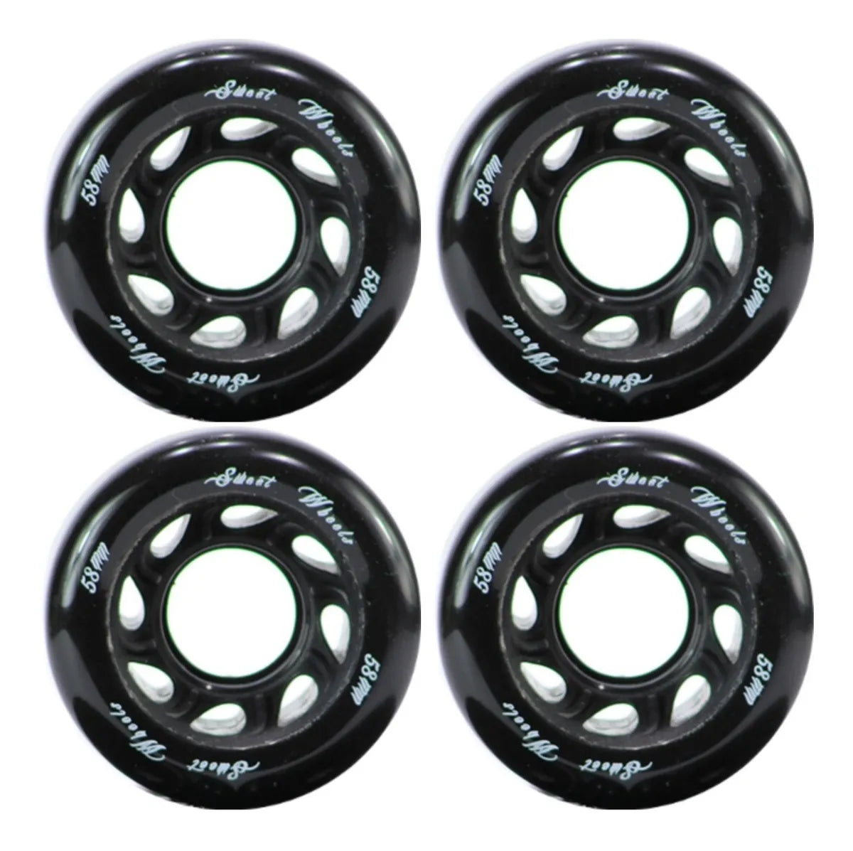 Set Ruedas Negras Para Patines Quads 58mm SWEET WHEELS