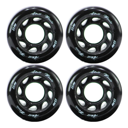 Set Ruedas Negras Para Patines Quads 58mm SWEET WHEELS