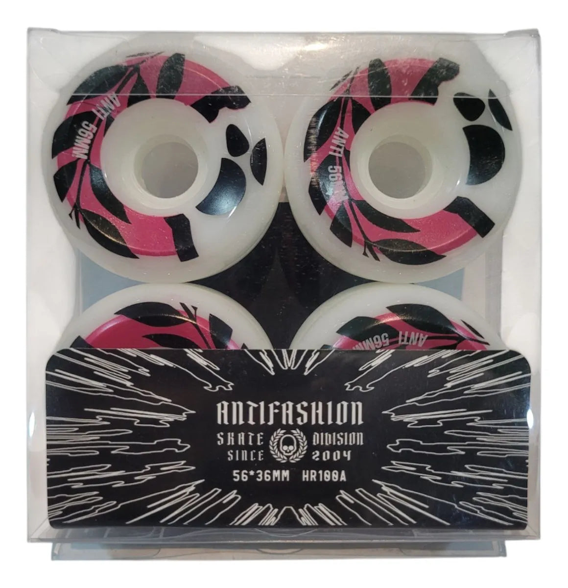Set Ruedas Rosa Skate Conicas 56mm ANTIFASHION