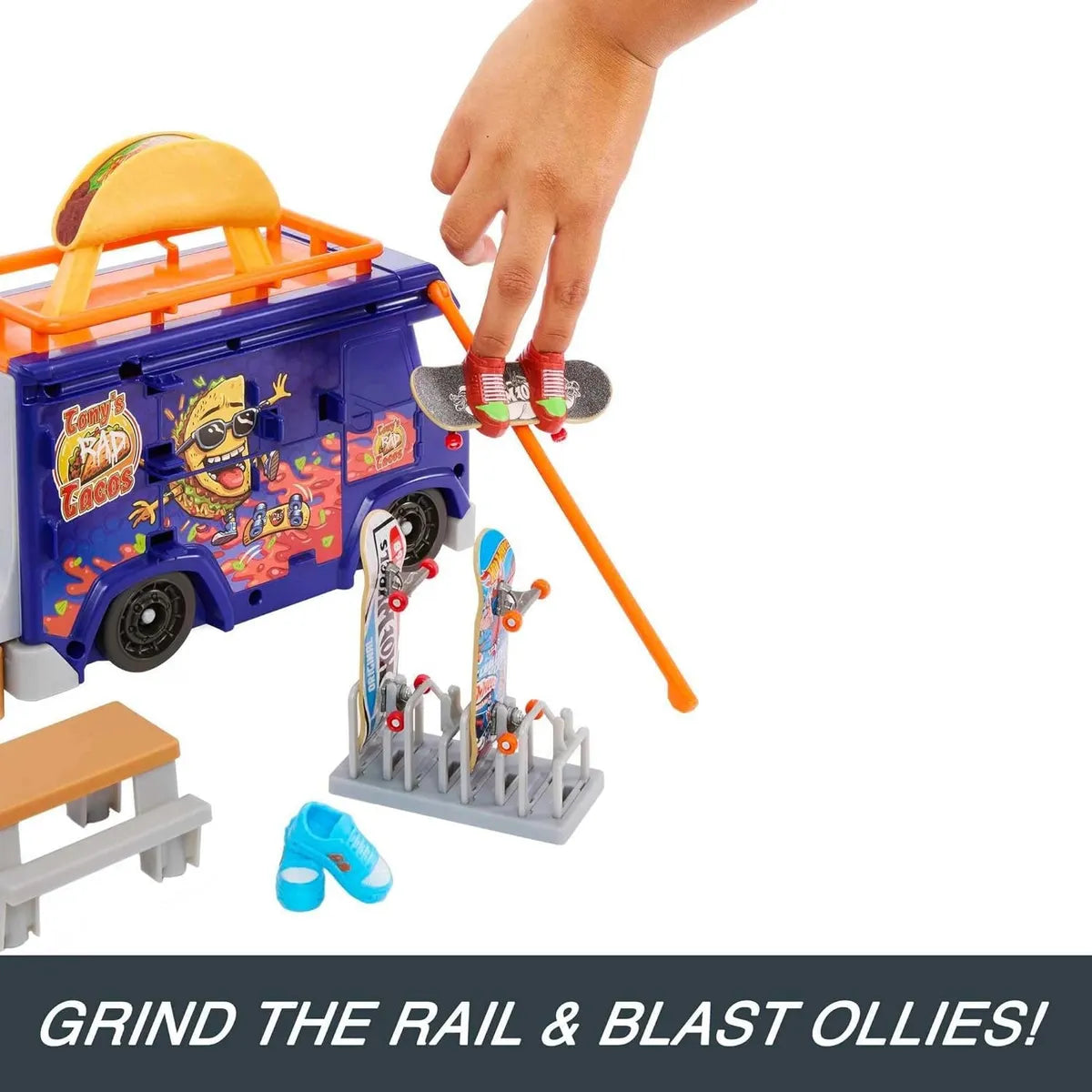Set Skate Park Hot Wheels Finger Board Taco Truck
