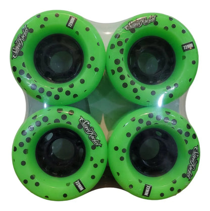 Set Ruedas Verdes Para Longboard 72mm Sweet Rocket