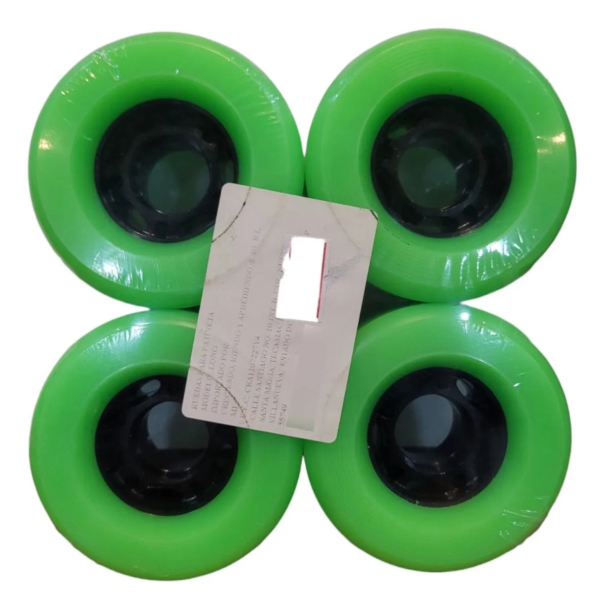 Set Ruedas Verdes Para Longboard 72mm Sweet Rocket