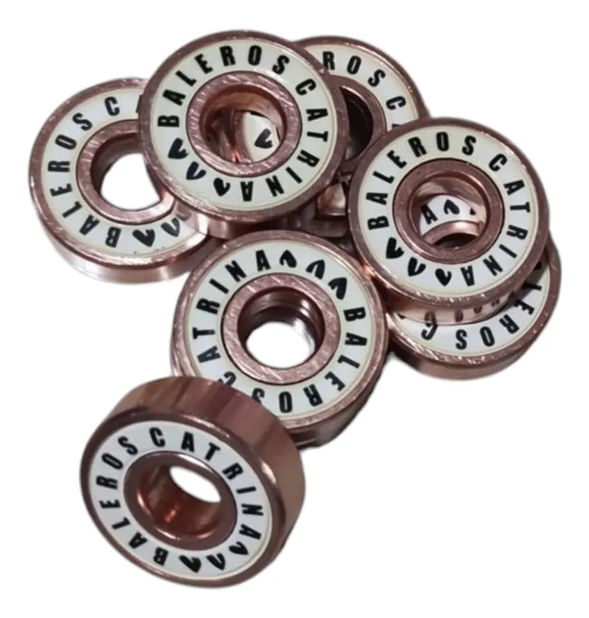 Set Baleros Rosas Abec 9 Skate CATRINA