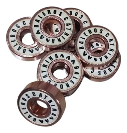 Set Baleros Rosas Abec 9 Skate CATRINA