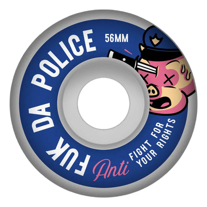 Set Ruedas Fuck The Police Skate Conicas 56mm ANTIFASHION