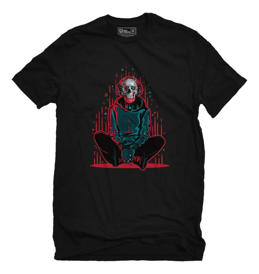 Playera Negra Calavera Música ANTIFASHION