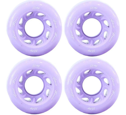 Set Ruedas Moradas Para Patines Quads 58mm SWEET WHEELS