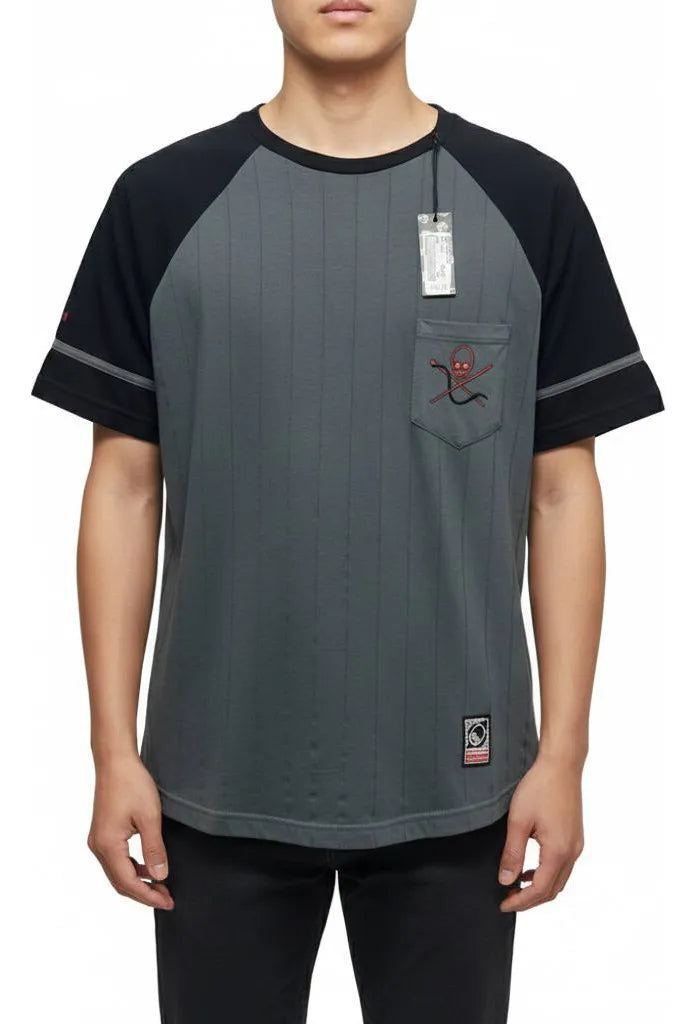 Playera Negro Y Rojo BaseBall ANTIFASHION
