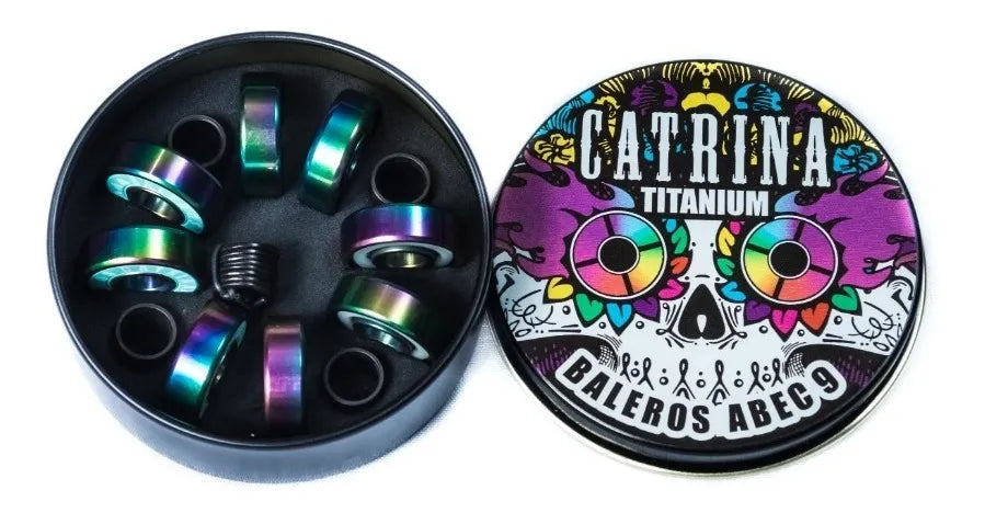Set Baleros Titanio Abec 9 Skate CATRINA