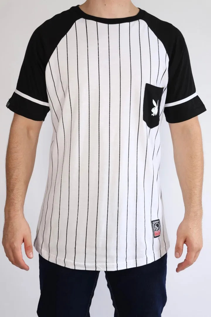 Playera Negro Y Blanco BaseBall ANTIFASHION