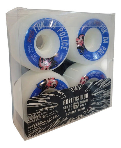 Set Ruedas Fuck The Police Skate Conicas 56mm ANTIFASHION