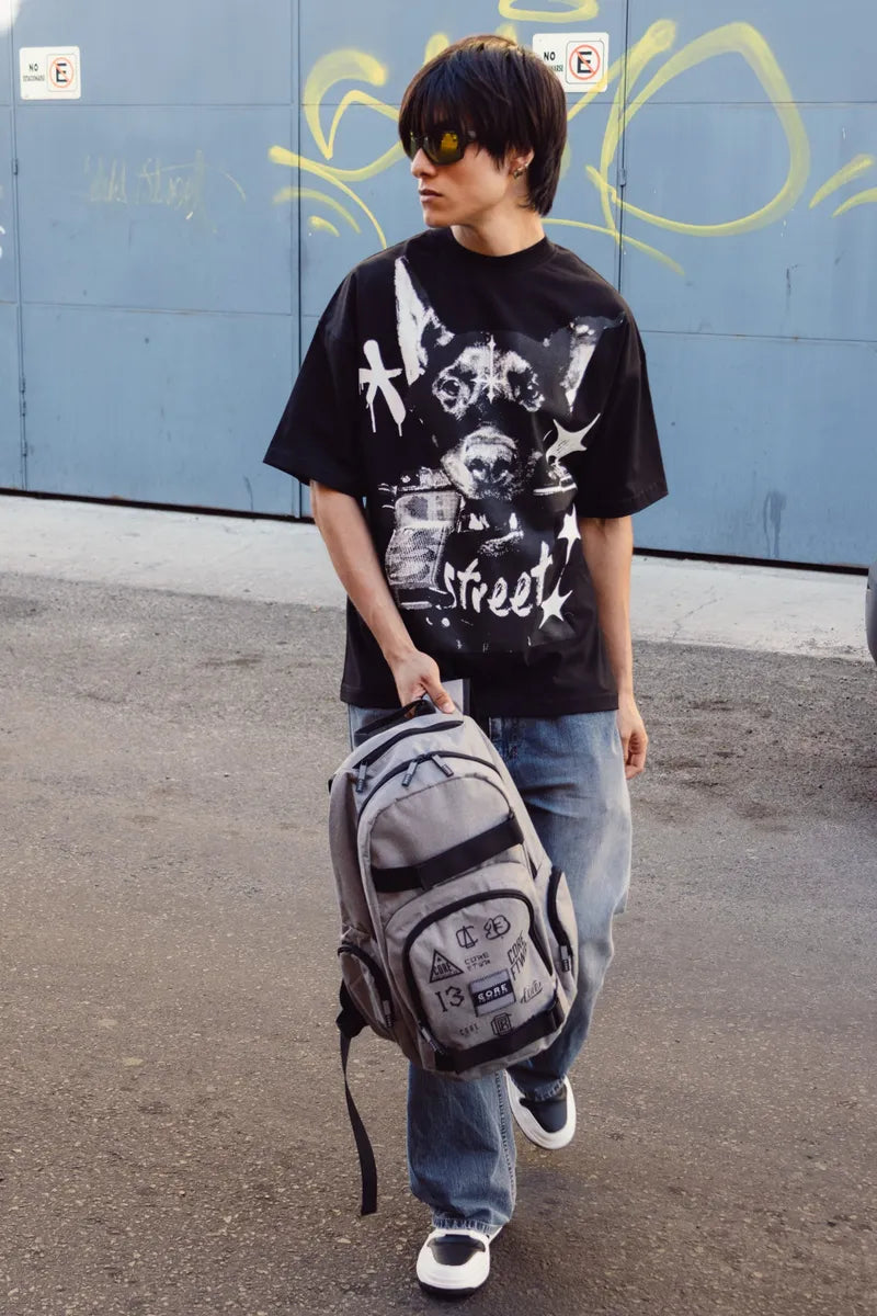 Mochila Skate Gris Graffiti CORE