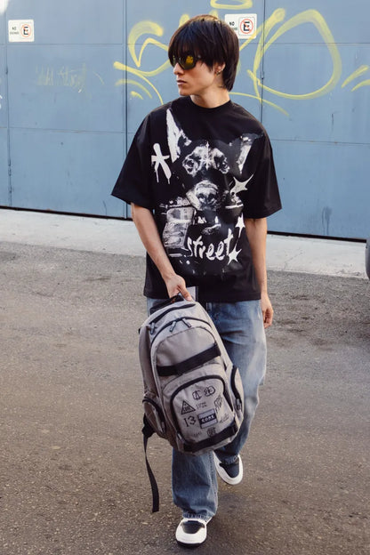 Mochila Skate Gris Graffiti CORE