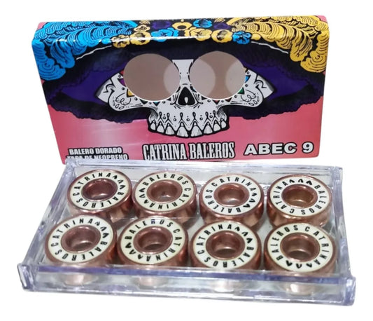 Set Baleros Rosas Abec 9 Skate CATRINA