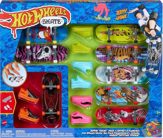 Pack 8 Finger Boards Hot Wheels Skate Acrobacias Extremas