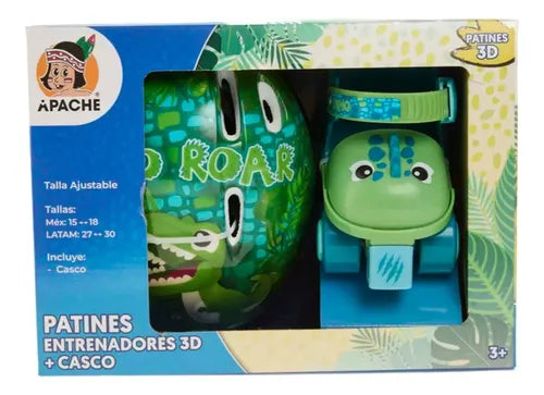 Patines Entrenadores Dinosaurio 3D Ajustable Accesorios 15-18