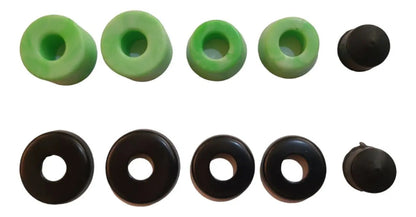 Set Gomas Verdes, Cazuelas Y Pivotes Para Trucks CATRINA