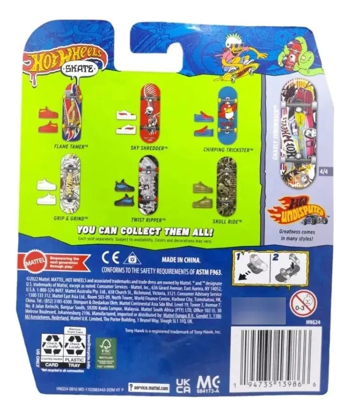 Patineta Para Dedos Con Tenis Finger Board HOT WHEELS