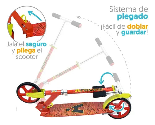 Patín Apache Scooter Sport Plegable Altura Ajustable APACHE
