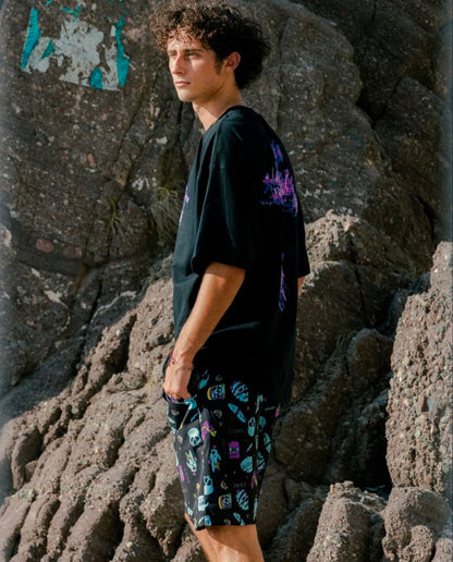 Playera Oversized Cruz Morada CORE