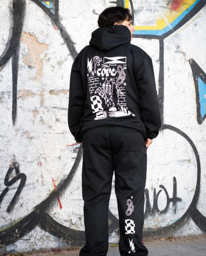 Hoodie Negra Garbesh CORE