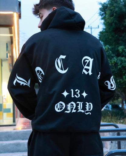 Hoodie Negra Locals 13 CORE