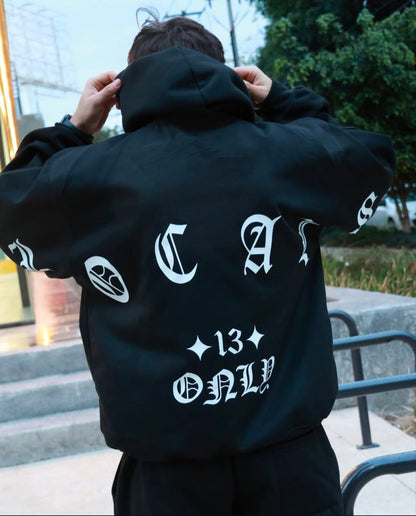 Hoodie Negra Locals 13 CORE