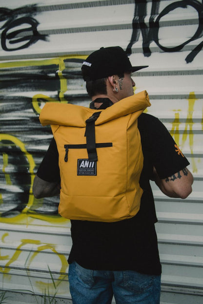 Mochila Camping Amarilla Impermeable ANTIFASHION