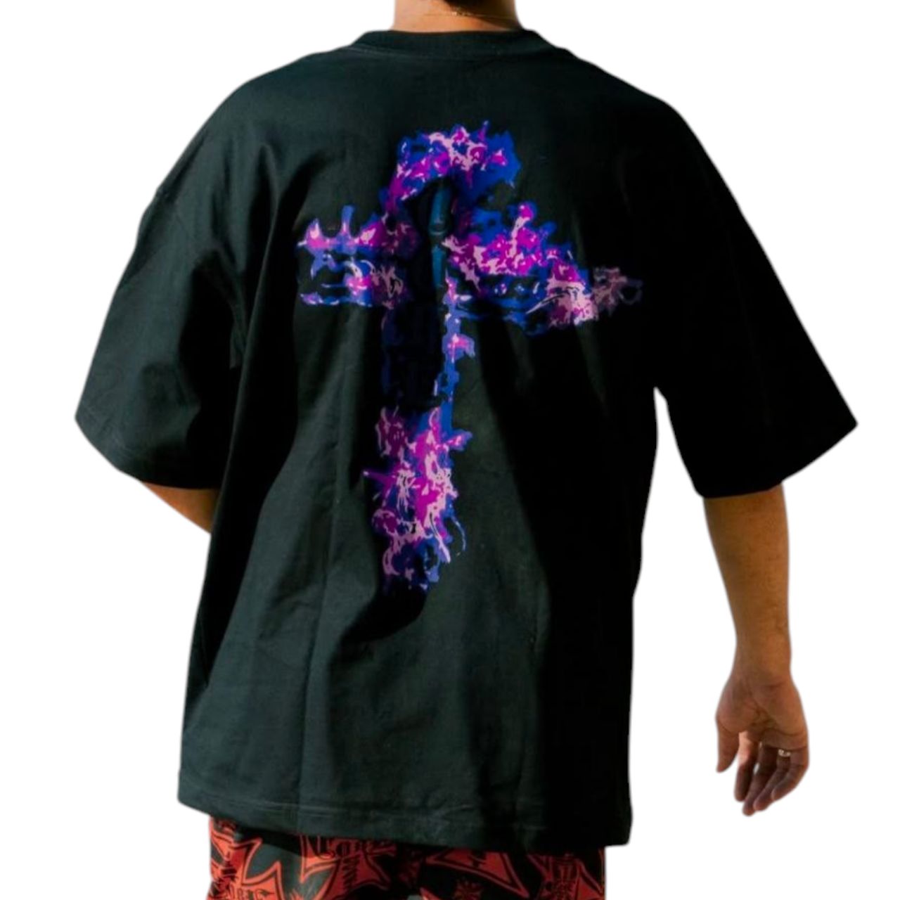 Playera Oversized Cruz Morada CORE