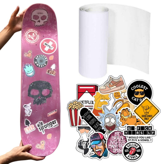 Lija Trasparente Para Skate CATRINA + Stickers