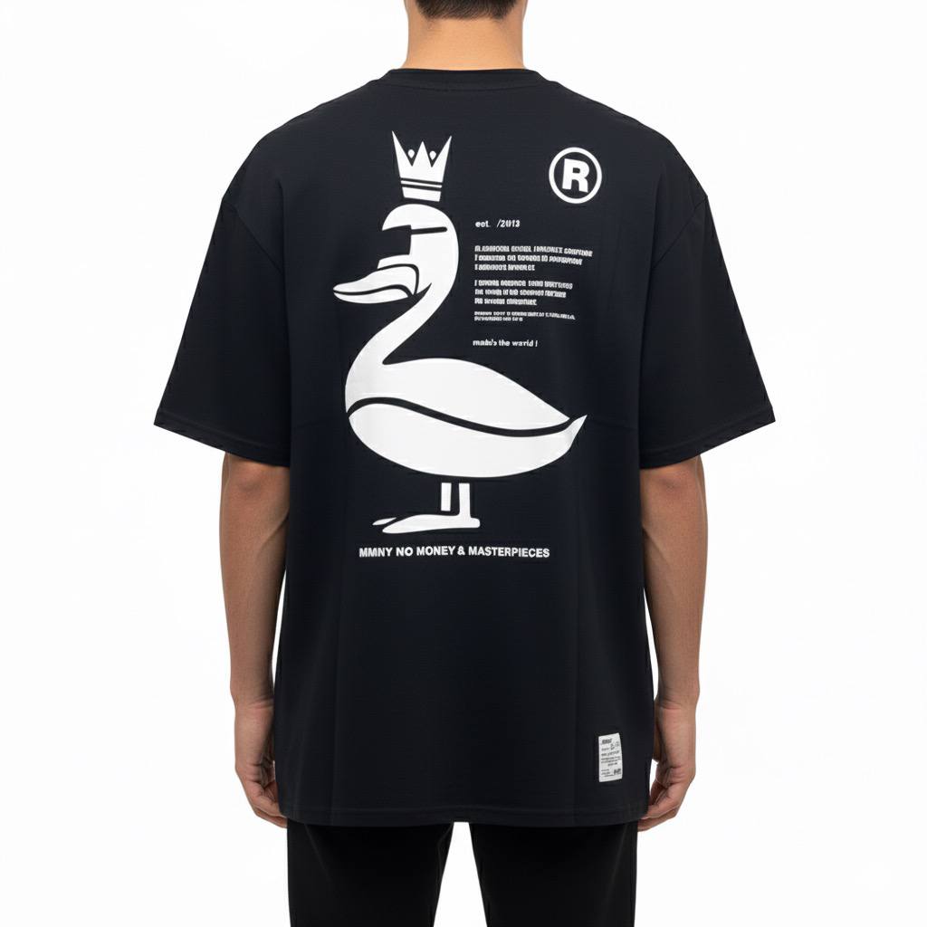 Playera Negra Duck MOMONEY