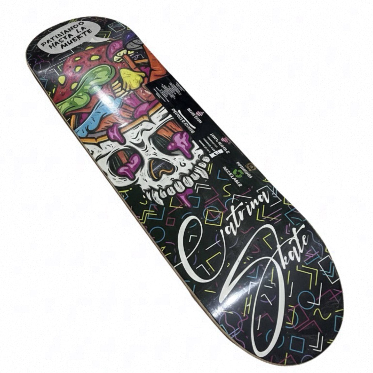 Tabla Craneo Arcoiris Para Skate CATRINA