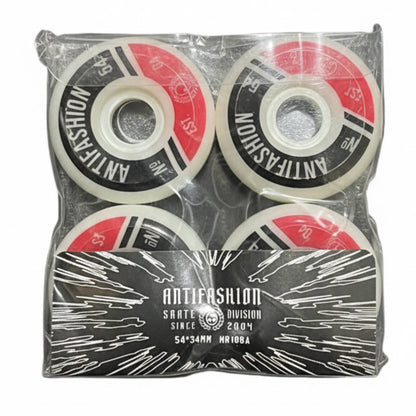 Set Ruedas Rojo Negro Skate Conicas 56mm ANTIFASHION