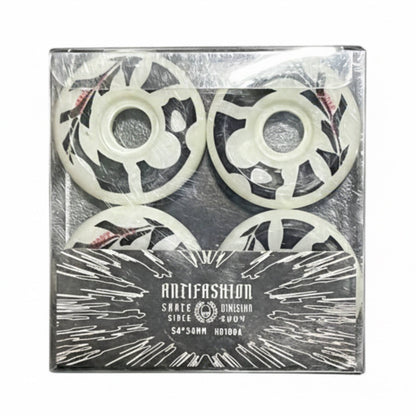 Set Ruedas Craneo Negro Skate Conicas 56mm ANTIFASHION