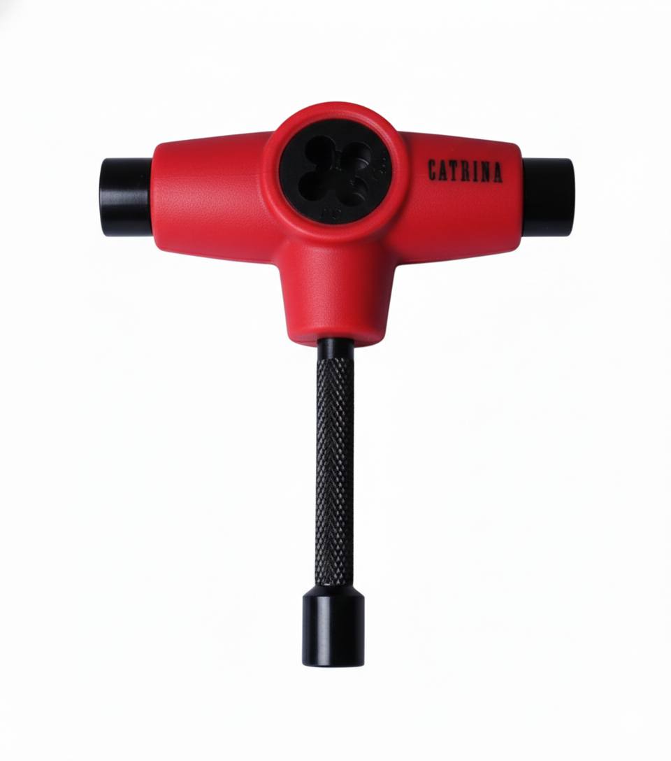 Llave T Roja Con Sacarroscas Herramienta Skate CATRINA
