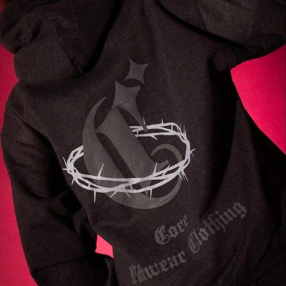 Hoodie Gris Corona De Espinas CORE