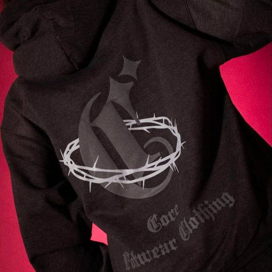 Hoodie Gris Corona De Espinas CORE