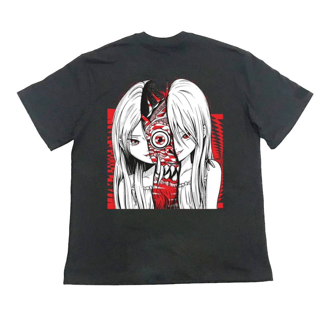 Playera Gris Oversized Anime ANTIFASHION