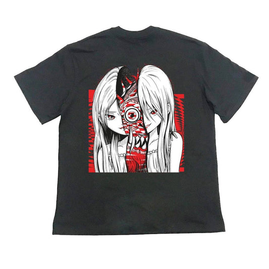 Playera Gris Oversized Anime ANTIFASHION