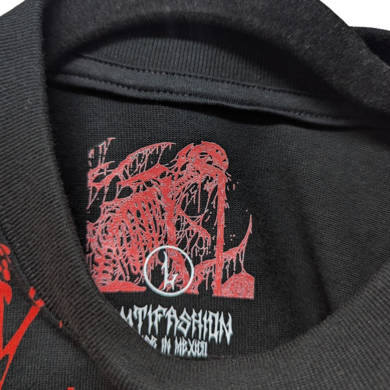 Playera Negra Oversized Acid Rain ANTIFASHION