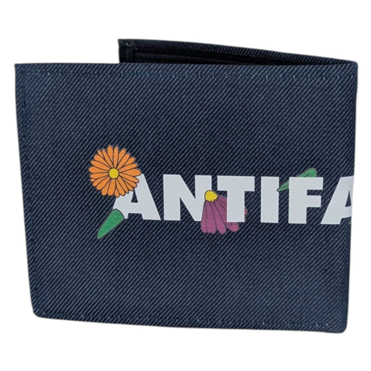 Cartera Azul Mezclilla Flores ANTIFASHION